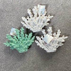 Coral Table Decor 3 piece NWT!